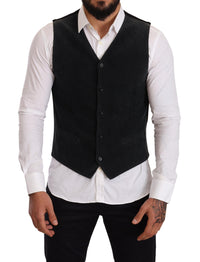 Thumbnail for Elegant Black Cotton Formal Dress Vest