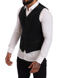 Thumbnail for Elegant Black Cotton Formal Dress Vest