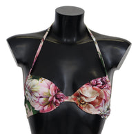 Thumbnail for Floral Elegance Elastic Bikini Top