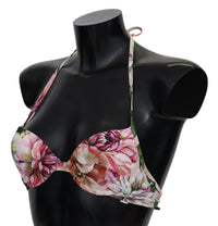 Thumbnail for Floral Elegance Elastic Bikini Top