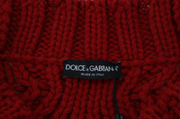 Thumbnail for Elegant Red Virgin Wool Cardigan