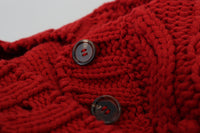 Thumbnail for Elegant Red Virgin Wool Cardigan