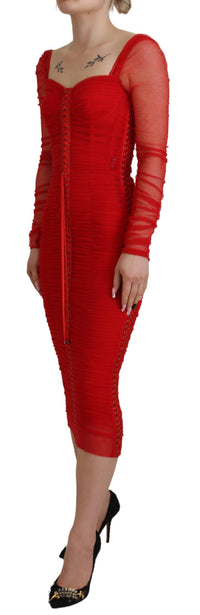 Thumbnail for Elegant Red Bodycon Sheath Dress