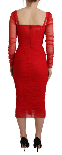 Thumbnail for Elegant Red Bodycon Sheath Dress