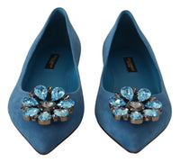 Thumbnail for Elegant Crystal-Embellished Suede Flats