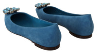 Thumbnail for Elegant Crystal-Embellished Suede Flats