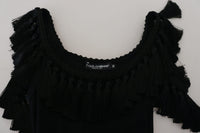 Thumbnail for Elegant Black Cotton Tank Top Blouse