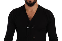 Thumbnail for Black Cashmere Button Down Cardigan Sweater
