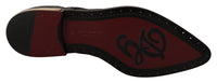 Thumbnail for Elegant Gold-Trimmed Black Oxford Lace-Ups