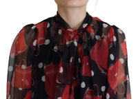 Thumbnail for Sicilian Print Silk Blouse - Luxurious & Chic