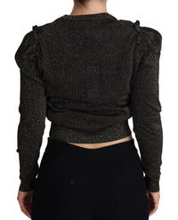 Thumbnail for Elegant Cropped Sweater with Logo Detail