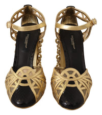 Thumbnail for Elegant Crystal Studded Leather Pumps