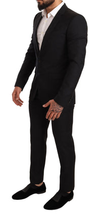 Thumbnail for Elegant Martini Black Wool Suit