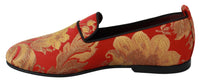 Thumbnail for Rose Gold Brocade Loafers Slide Flats