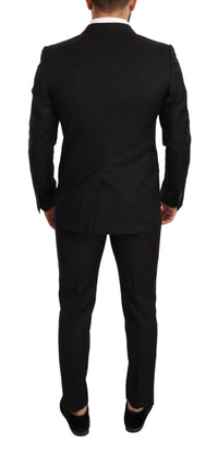 Thumbnail for Elegant Martini Black Wool Suit