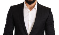 Thumbnail for Elegant Martini Black Wool Suit