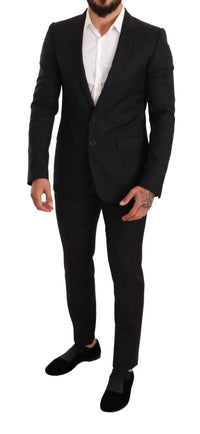 Thumbnail for Elegant Martini Black Wool Suit