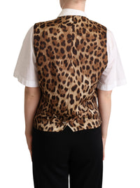 Thumbnail for Elegant Leopard Print Sleeveless Vest