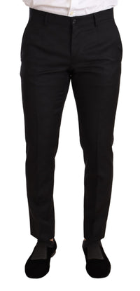 Thumbnail for Elegant Martini Black Wool Suit