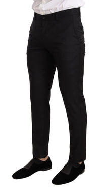 Thumbnail for Elegant Martini Black Wool Suit
