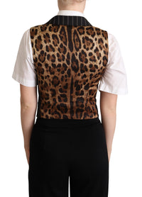Thumbnail for Elegant Leopard Print Waistcoat – Sleeveless Vest