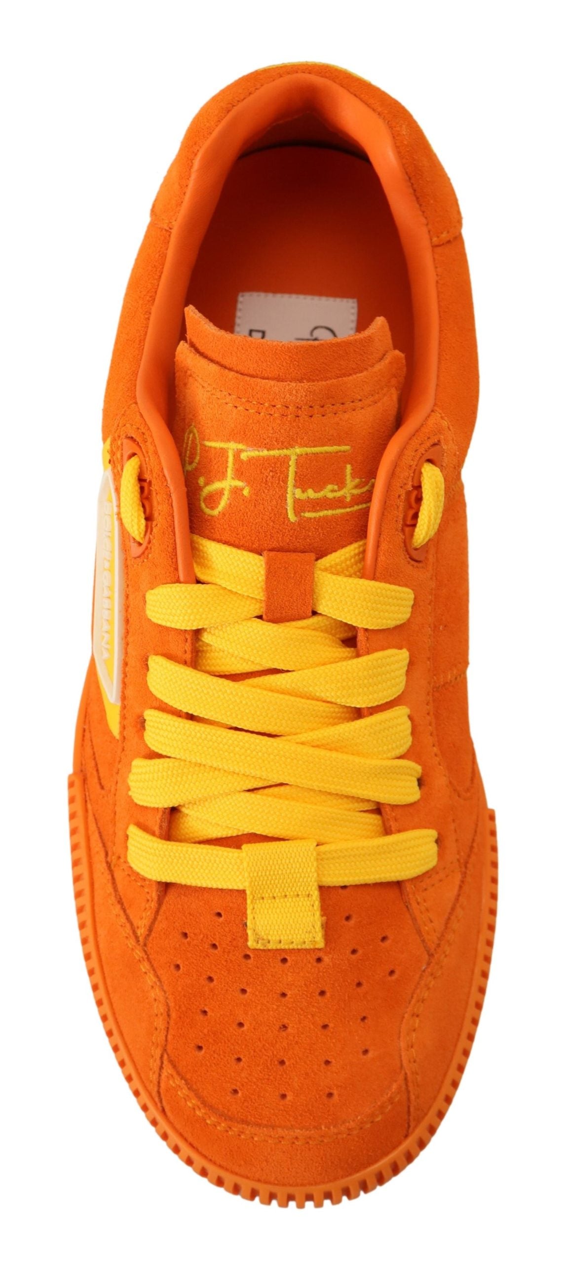 Orange Leather P.j. Tucker Sneakers Shoes