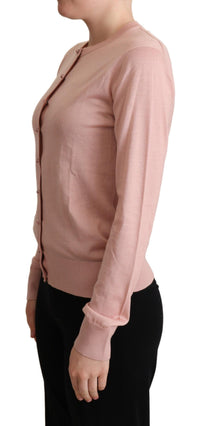 Thumbnail for Elegant Pink Cashmere Silk Cardigan