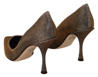 Thumbnail for Gold Silver Fabric Heels Pumps Shoes