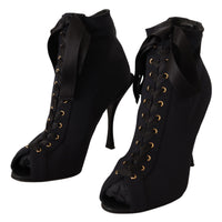 Thumbnail for Black Stretch Short Ankle Boots Shoes