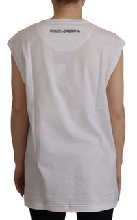 Thumbnail for Elegant White Cotton Sleeveless Top