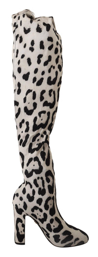 Thumbnail for Chic Leopard High-Heel Over-Knee Boots
