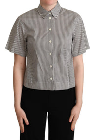 Thumbnail for Elegant Striped Cotton Polo for Women