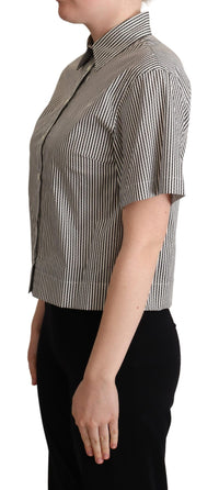 Thumbnail for Elegant Striped Cotton Polo for Women