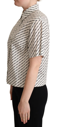 Thumbnail for Elegant Dotted Cotton Polo Top