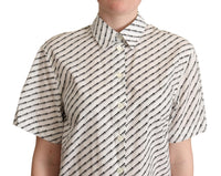 Thumbnail for Elegant Dotted Cotton Polo Top