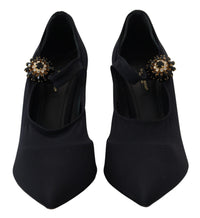 Thumbnail for Black Socks Stretch Crystal Pumps Shoes