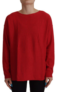 Thumbnail for Elegant Red Wool Blend Knit Sweater