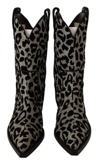 Thumbnail for Elegant Leopard Print Mid Calf Boots