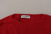 Thumbnail for Elegant Red Wool Blend Knit Sweater