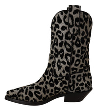 Thumbnail for Elegant Leopard Print Mid Calf Boots