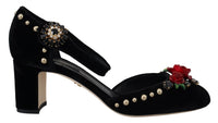 Thumbnail for Black Pearl Crystal Vally Heels Sandals Shoes