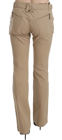 Thumbnail for Beige Mid Waist Straight Leg Pants