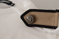 Thumbnail for White Black Roses Crewneck Cotton  T-shirt