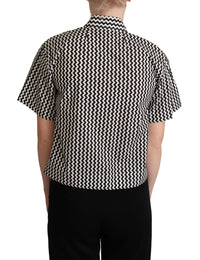 Thumbnail for Zigzag Elegance Cotton Polo Top