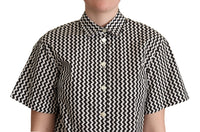 Thumbnail for Zigzag Elegance Cotton Polo Top