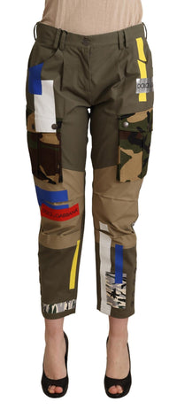 Thumbnail for Chic Multicolor Patched Cargo Pants