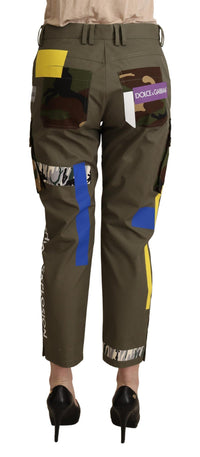 Thumbnail for Chic Multicolor Patched Cargo Pants
