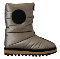 Thumbnail for Silver Platino Mid Calf Designer Boots