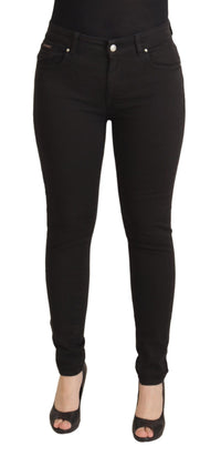 Thumbnail for Sleek Black Cotton Stretch Skinny Jeans