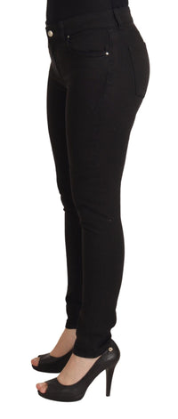 Thumbnail for Sleek Black Cotton Stretch Skinny Jeans